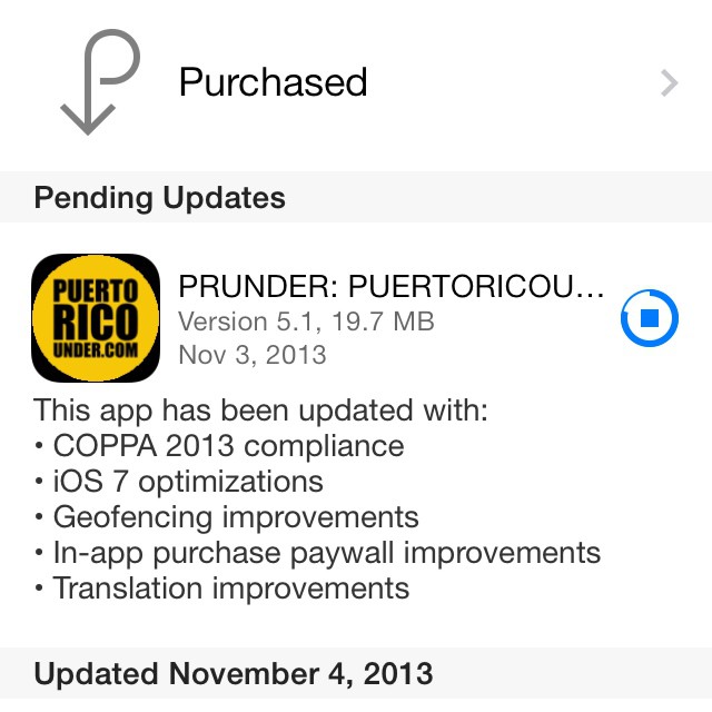 Update la app PRUNDER. DISPONIBLE YA. http://road.ie/prunder @puertoricounder