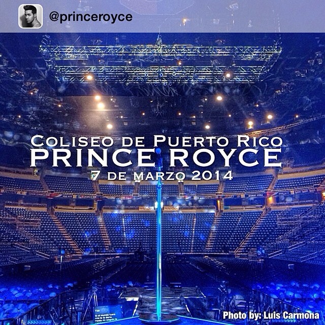 Repost from @princeroyce Esta noche en Puerto Rico!