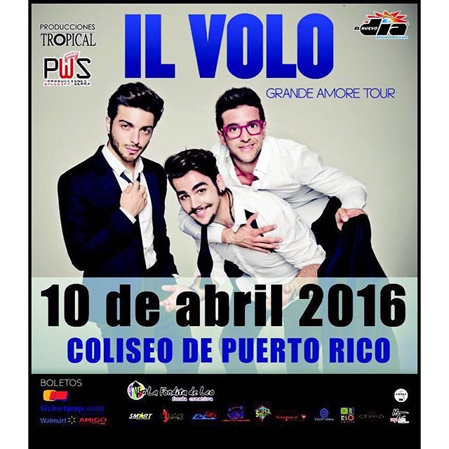 #ilvolo 10 de abril 2016 #coliseodepuertorico boletos en ticketpop.com @ilvolomusic @puertoricounder @letusdotheworkforyou @luiscarmona @ndelamota